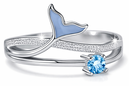 Whale Tail Ring - Stainless Steel Design, Whale and Shark Jewelry Gift