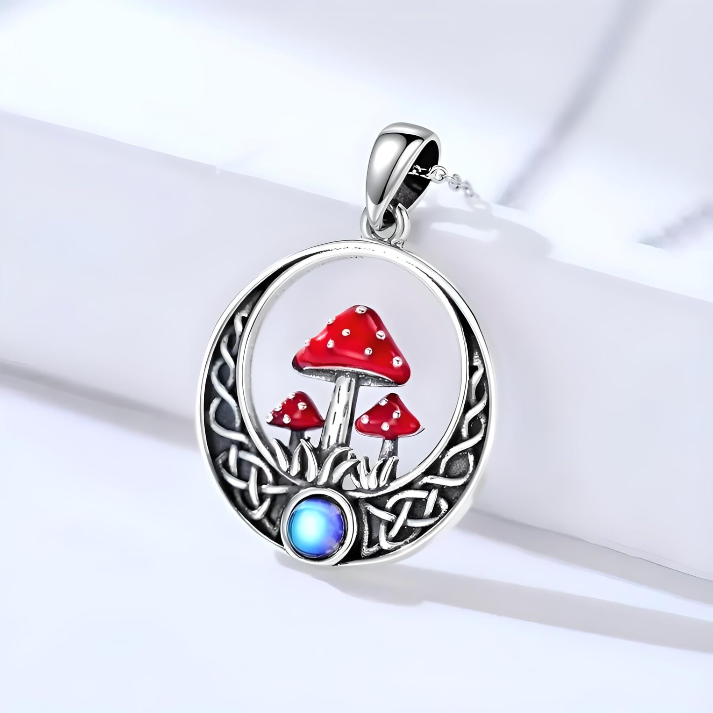SUPAC Almost a Wonderland Mushroom and Toads Pendant Necklace, Gift for Birthday, Christmas - 3 Mushroom Variations