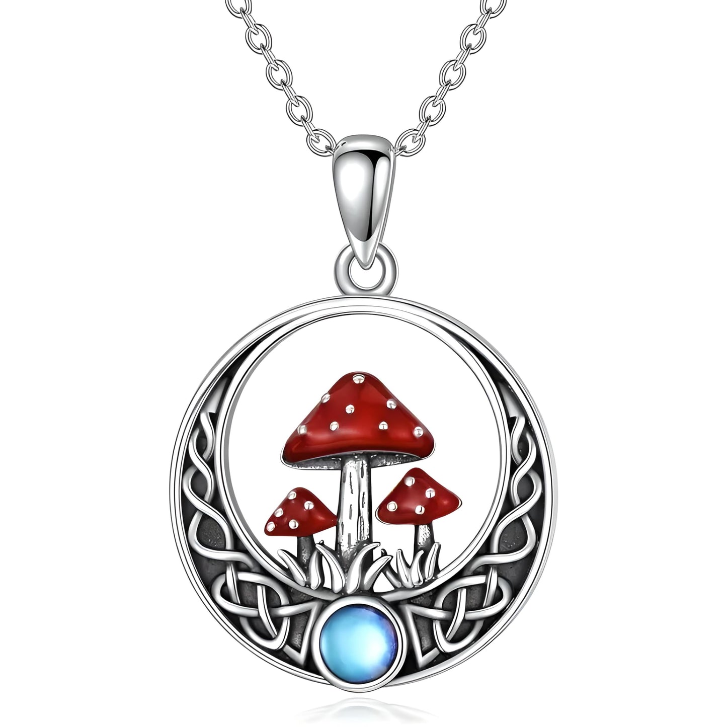 SUPAC Almost a Wonderland Mushroom and Toads Pendant Necklace, Gift for Birthday, Christmas - 3 Mushroom Variations