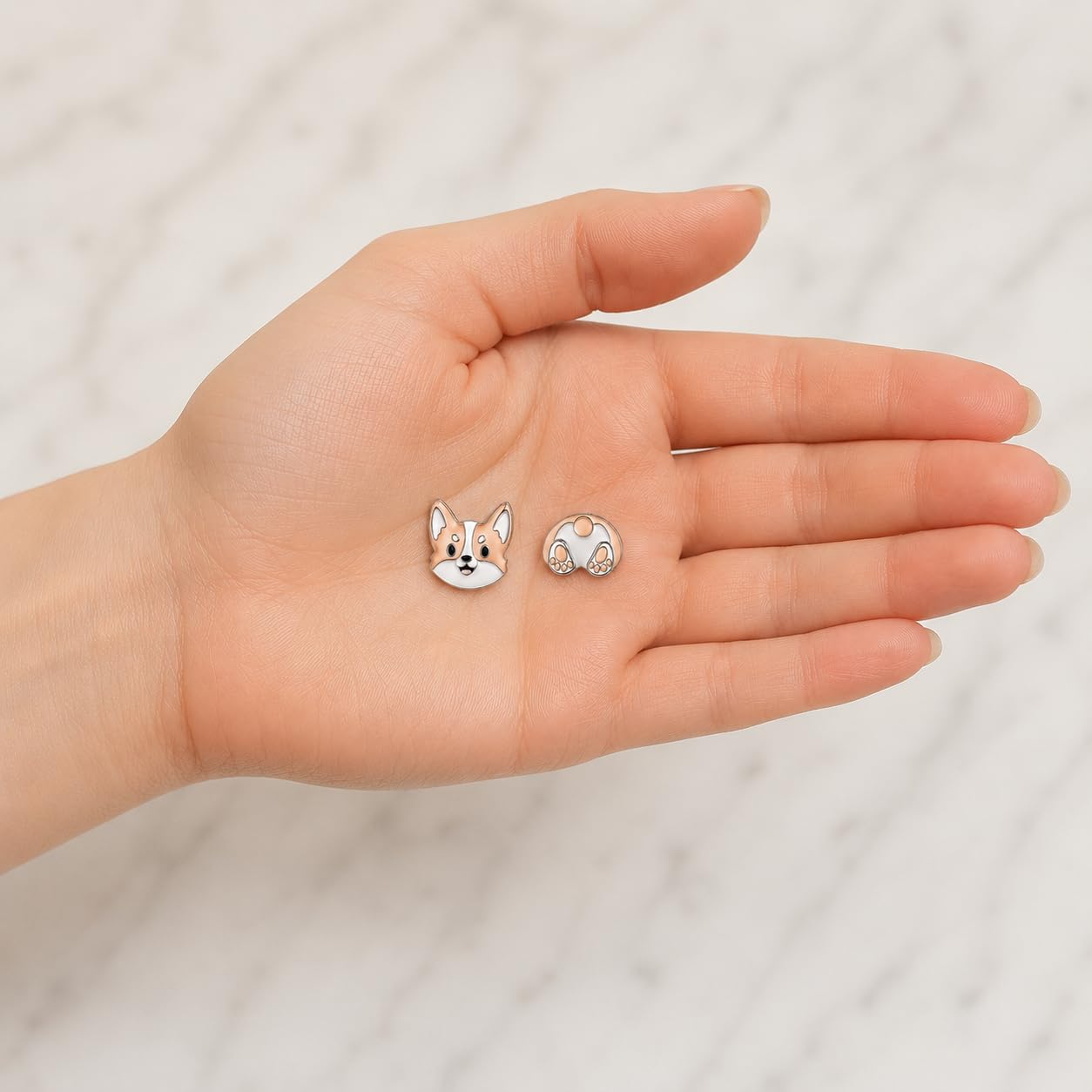 Dog Lovers' Earrings, Different Dog Breed Stud Earrings with Crystals, Rose Gold and Silver Tone - Party, Birthday, or Christmas Gift