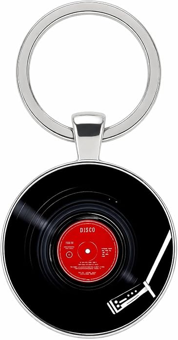 SUPAC Music Record Pendant Necklace - Avant-Garde Statement Jewelry Gift