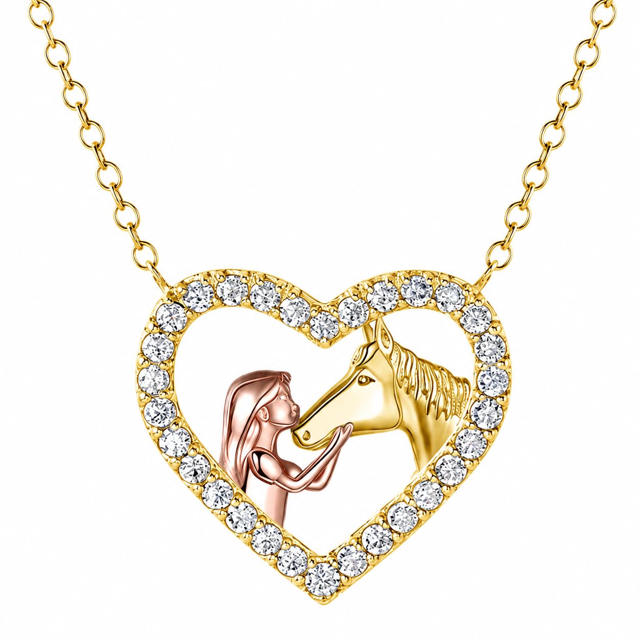 Inspiring Cheerleader Heart Necklace - Sparkling Sports Jewelry Gift