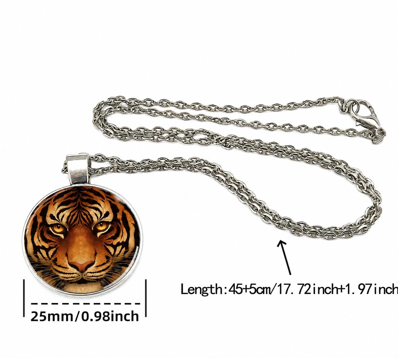 Fierce Tiger Heart Pendant Necklace - Elegant Jewelry Gift