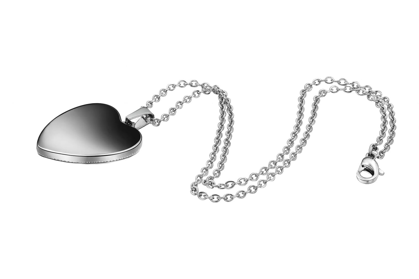 SUPAC Vibrant Landscape Lighthouse Heart Pendant Necklace, Stainless Steel Chain - Christmas, Holiday, or Birthday Gift
