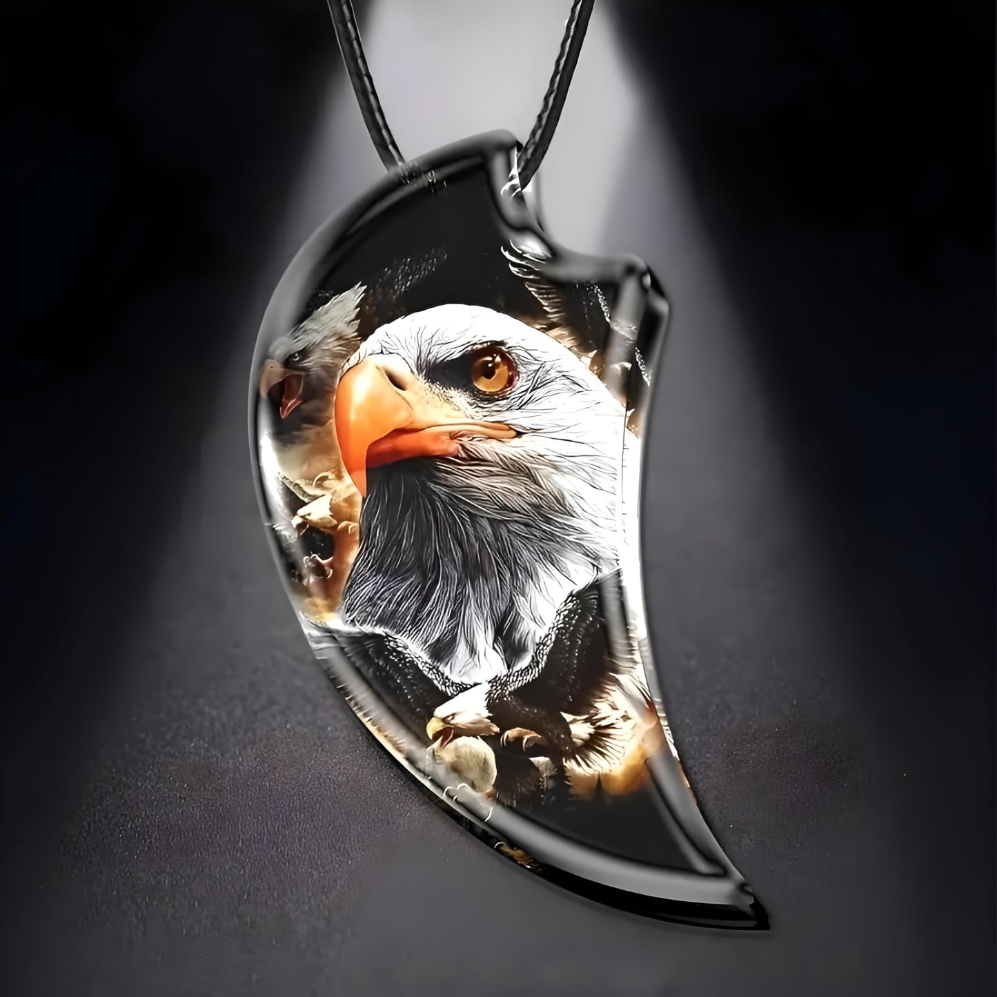 SUPAC Bald Eagle Triangle Pendant Necklace - Fashion-Forward Hip Hop Style - Durable & Bold Accessories for Men - Gift Idea for Every Occasion