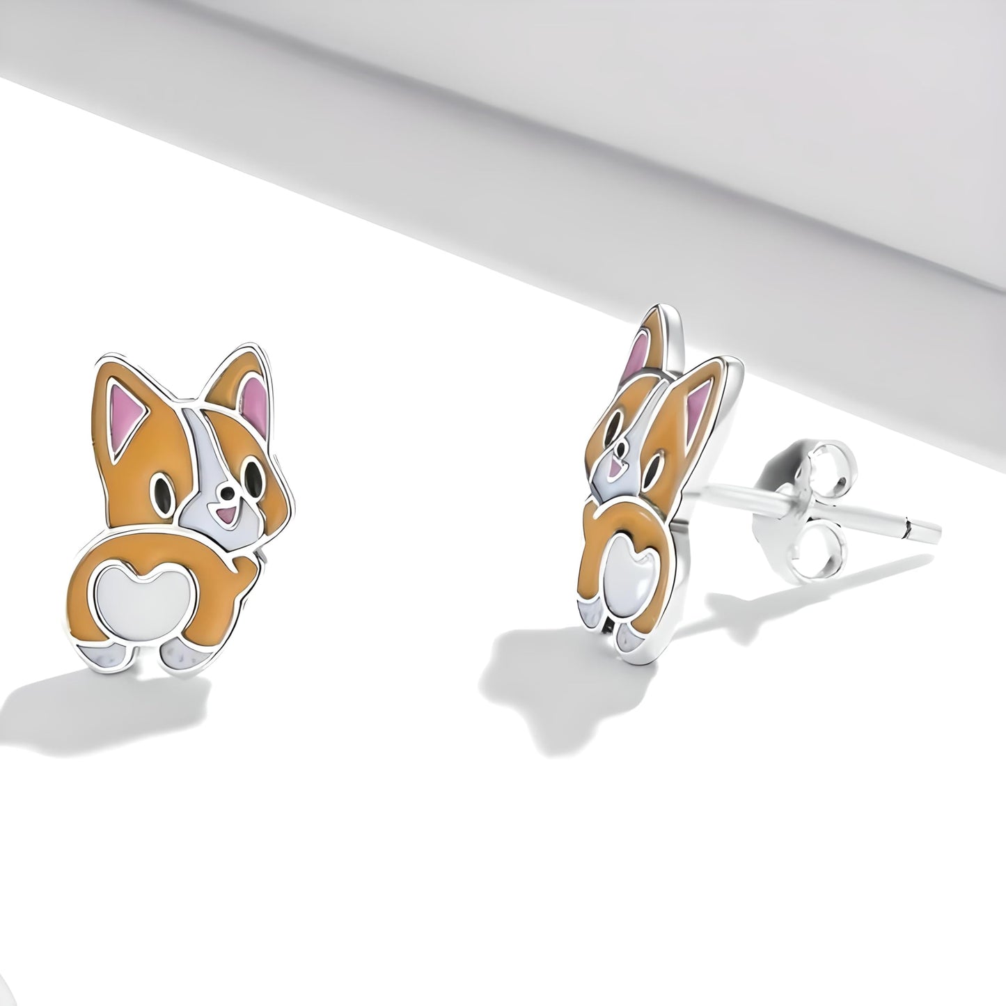 Dog Lovers' Earrings, Different Dog Breed Stud Earrings with Crystals, Rose Gold and Silver Tone - Party, Birthday, or Christmas Gift