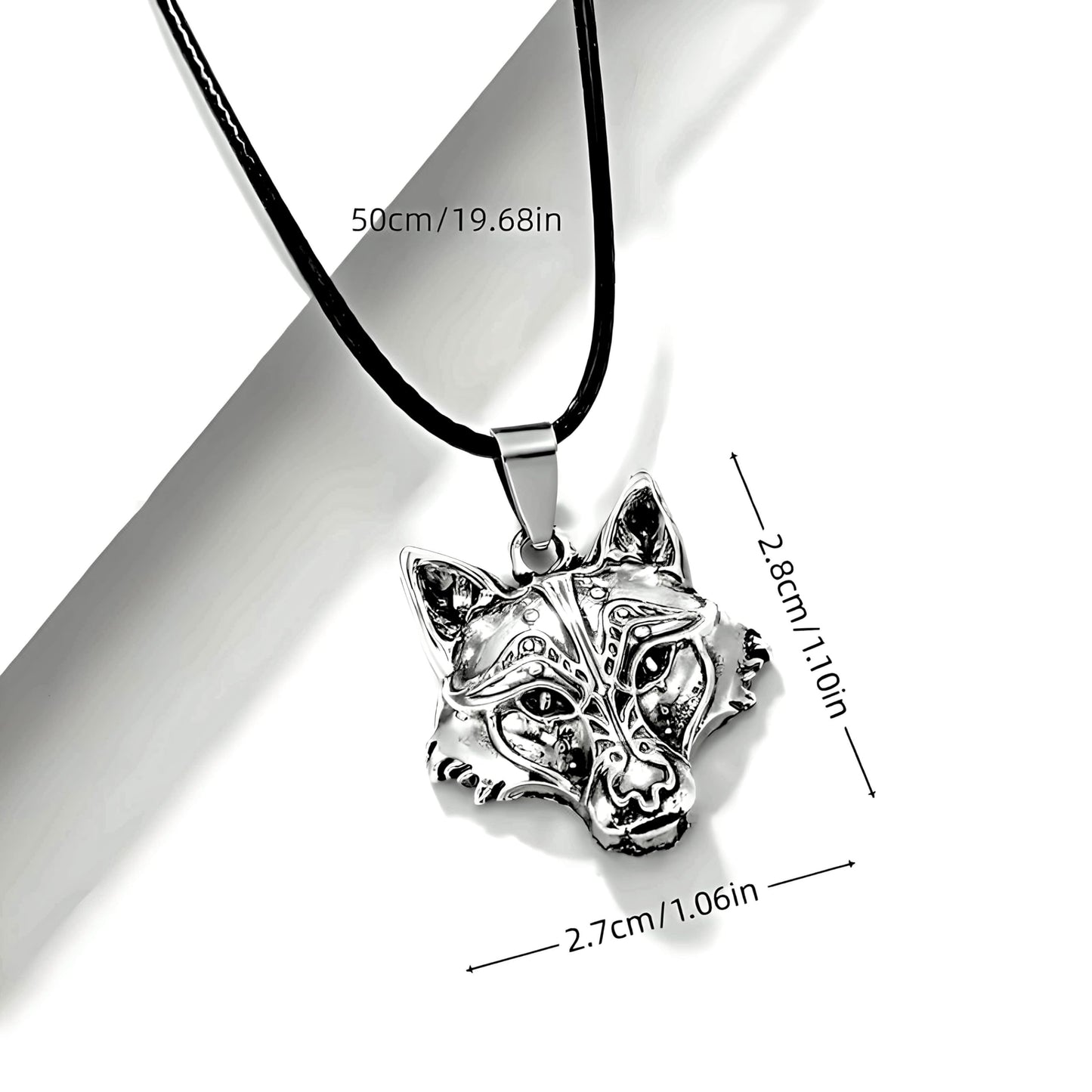 SUPAC Legendary Wolf Head Pendant Necklace – Ancient Nordic Mythology Inspired, Fashionable Alloy Accessory for Men