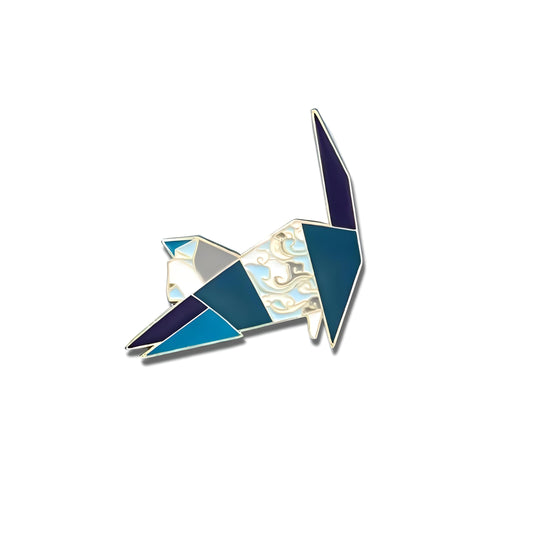 Dog Breed Pins - Geometric Australian Shepherd, Cat, Husky, Bernese Mountain Dog, Enamel Pin, Modern Art Design, White and Purple - Badge for Men