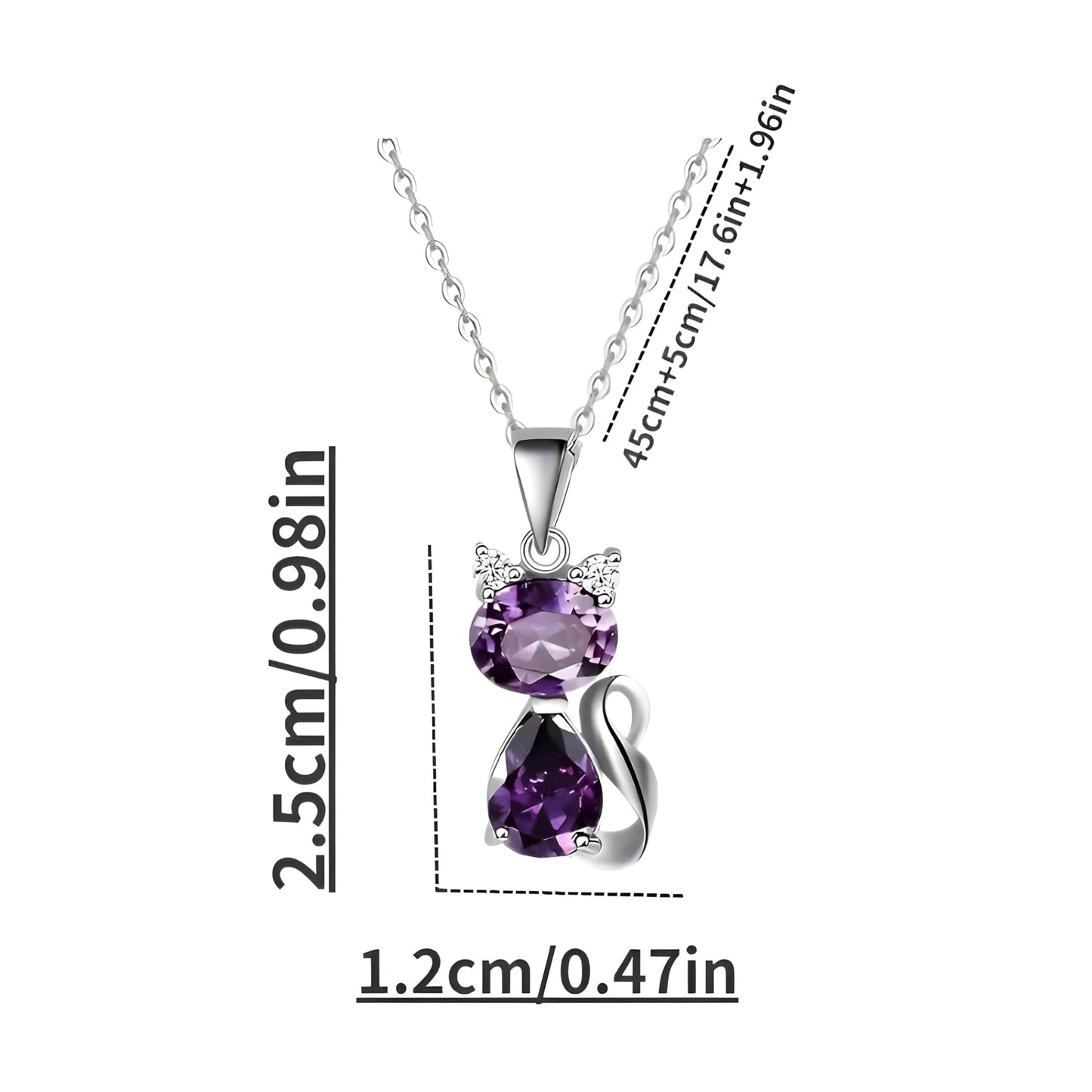 SUPAC Pink Shiny Cat Pendant Necklace Jewlery, Gift for Women or Men, Birthday, Christmas or Party Gift - Delicate Exquisite Collar Charm