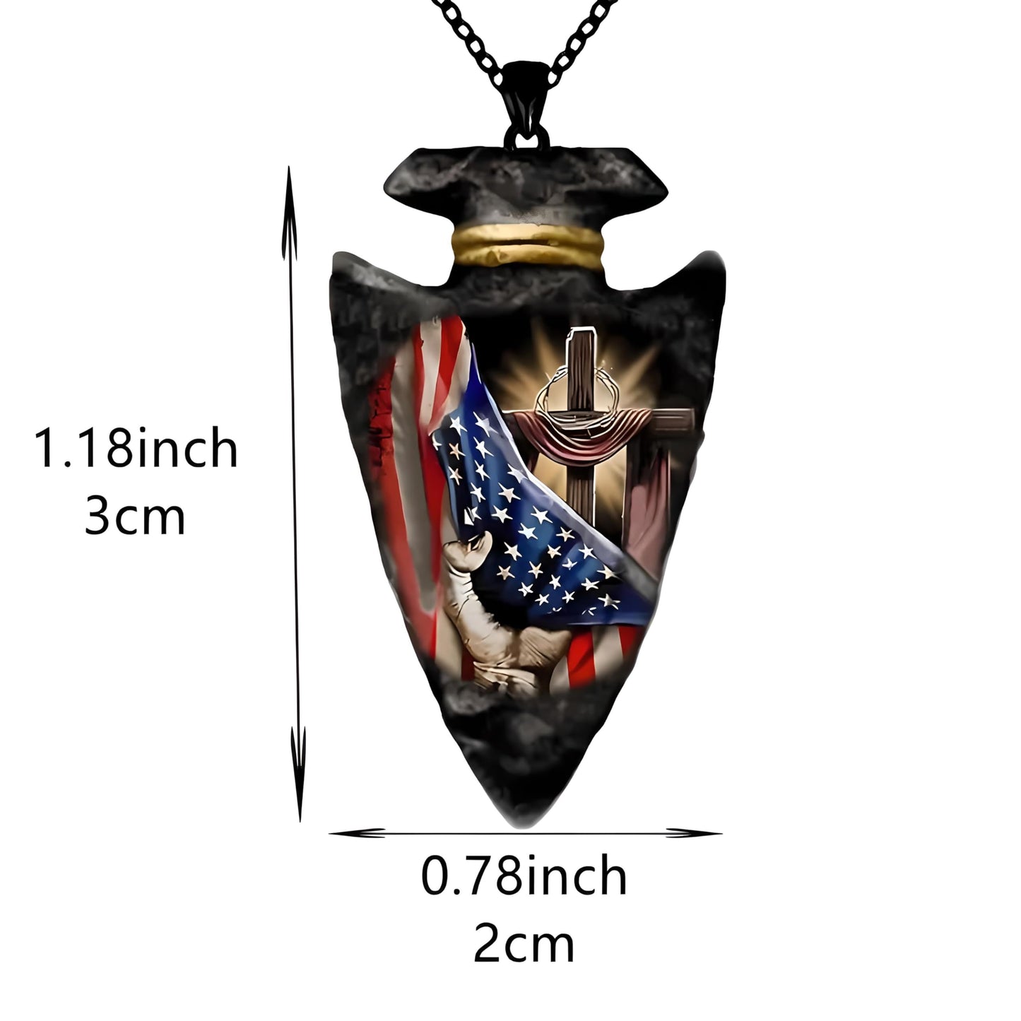 SUPAC Bald Eagle Triangle Pendant Necklace - Fashion-Forward Hip Hop Style - Durable & Bold Accessories for Men - Gift Idea for Every Occasion