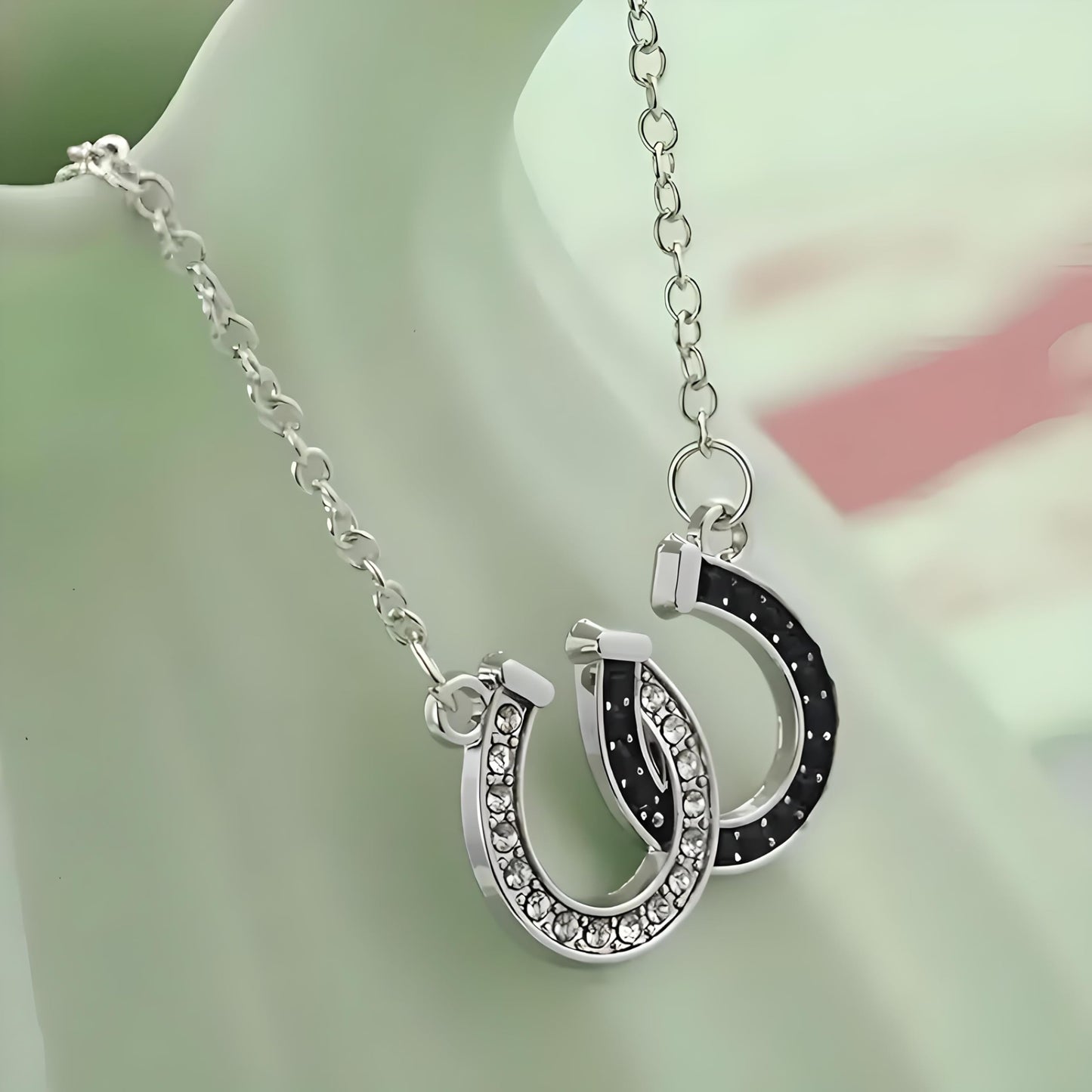 Country Heart Necklace, Infinity Heart Pendant Necklace, Horse Shoe, with 'I Love You Forever' Engraving, Country Women's Jewelry