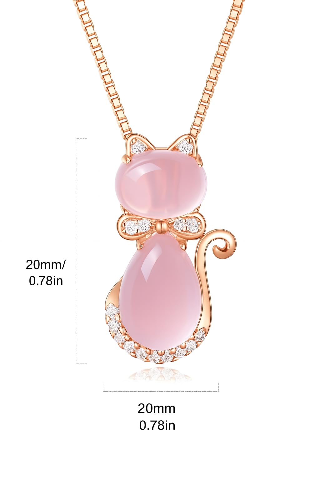 SUPAC Pink Shiny Cat Pendant Necklace Jewlery, Gift for Women or Men, Birthday, Christmas or Party Gift - Delicate Exquisite Collar Charm