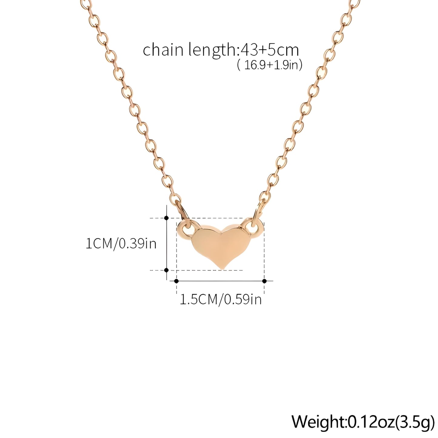 Peach Heart Pendant Necklace For Women - Enchanting Alloy Charm, Adjustable Clavicle Chain for Feminine Grace, Perfect Everyday Jewelry Accessory, Heartfelt Glamour: Petite Gold Heart Necklace - Christmas or Birthday Gift