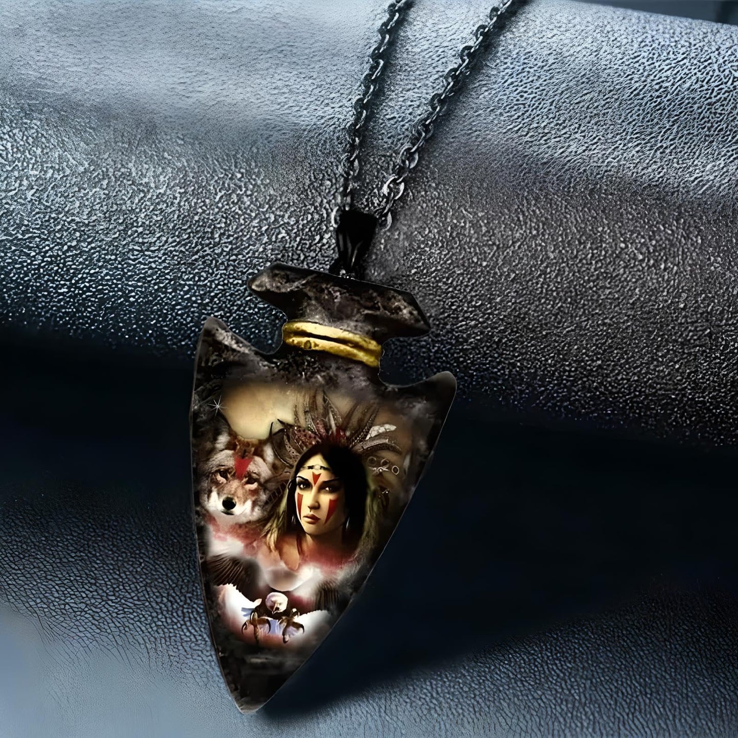 SUPAC Bald Eagle Triangle Pendant Necklace - Fashion-Forward Hip Hop Style - Durable & Bold Accessories for Men - Gift Idea for Every Occasion