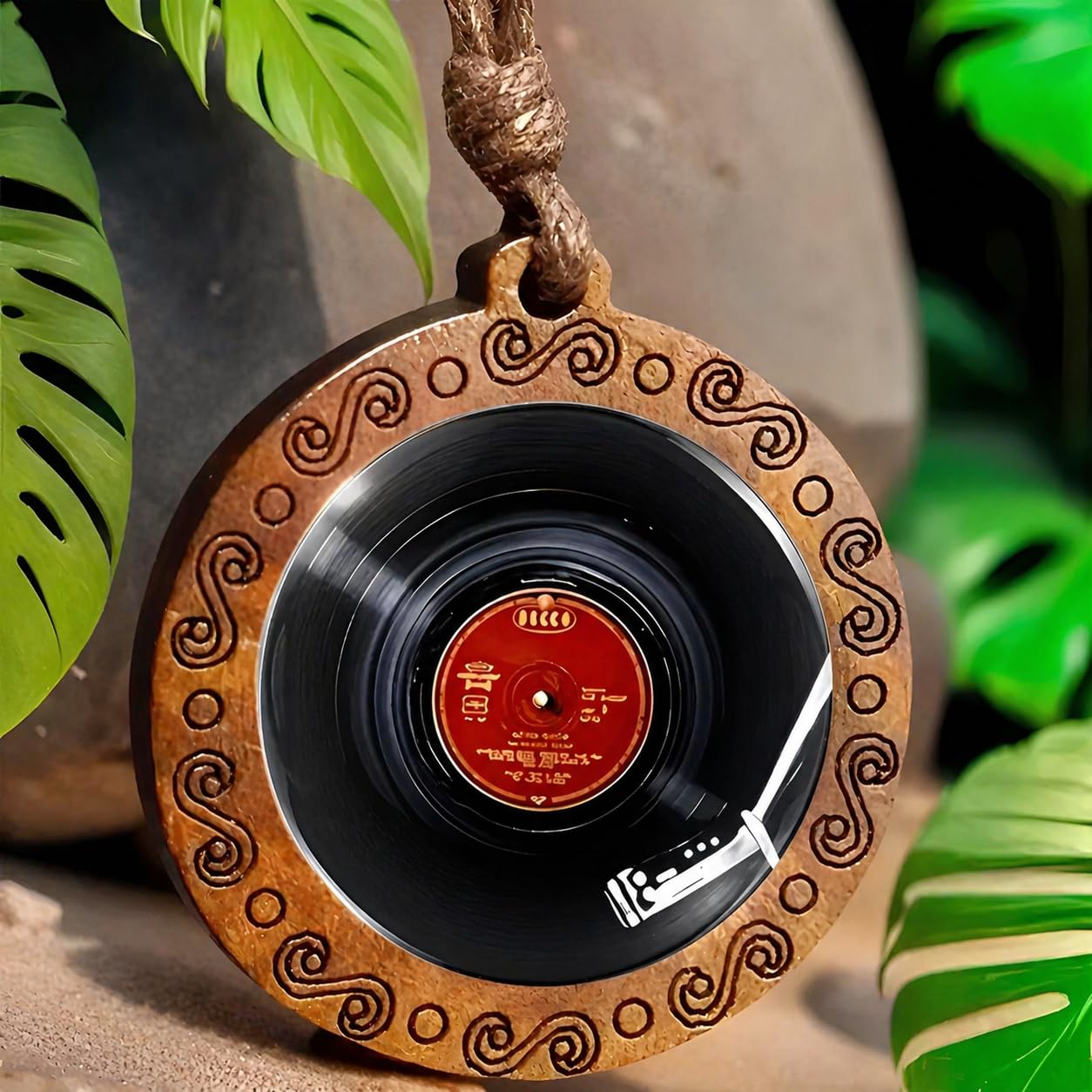 SUPAC Unique Music Record Pendant Necklace - Avant-Garde Fashion Accessory, Eye-Catching Design for Men and Women - Birthday, Christmas Gift or Personalized Jewelry