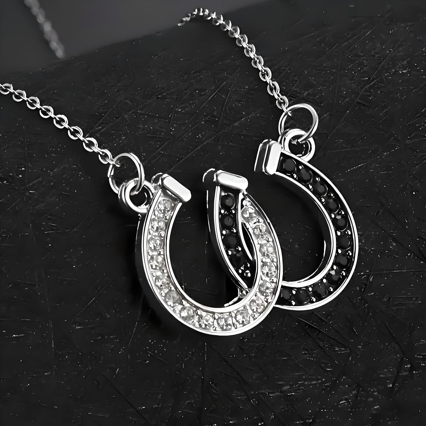 Country Heart Necklace, Infinity Heart Pendant Necklace, Horse Shoe, with 'I Love You Forever' Engraving, Country Women's Jewelry