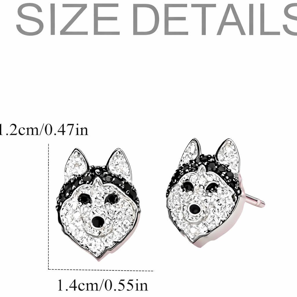Dog Lovers' Earrings, Different Dog Breed Stud Earrings with Crystals, Rose Gold and Silver Tone - Party, Birthday, or Christmas Gift