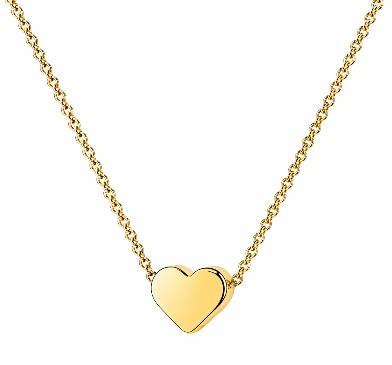 Peach Heart Pendant Necklace For Women - Enchanting Alloy Charm, Adjustable Clavicle Chain for Feminine Grace, Perfect Everyday Jewelry Accessory, Heartfelt Glamour: Petite Gold Heart Necklace - Christmas or Birthday Gift