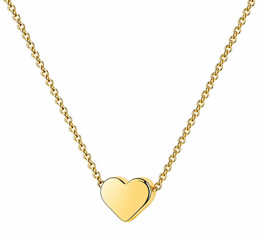 Peach Heart Pendant Necklace For Women - Enchanting Alloy Charm, Adjustable Clavicle Chain for Feminine Grace, Perfect Everyday Jewelry Accessory, Heartfelt Glamour: Petite Gold Heart Necklace - Christmas or Birthday Gift