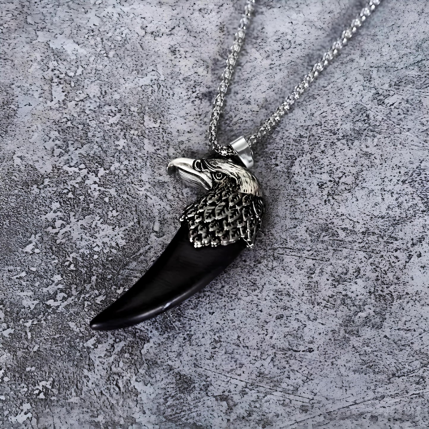 SUPAC Bald Eagle Triangle Pendant Necklace - Fashion-Forward Hip Hop Style - Durable & Bold Accessories for Men - Gift Idea for Every Occasion