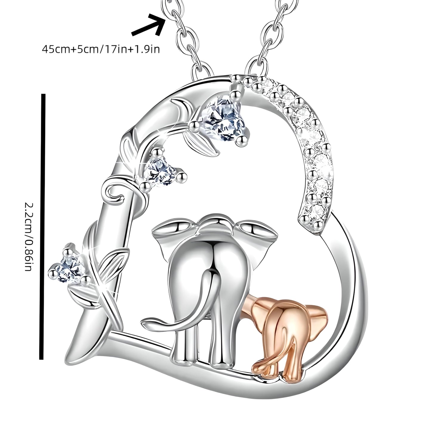SUPAC Elephant Necklace, Silver Design - Elephant Lovers' Gift - Adjustable Vintage Elephant Ring with Turquoise Inlay – Unisex Boho Style Alloy Jewelry for Everyday & Party