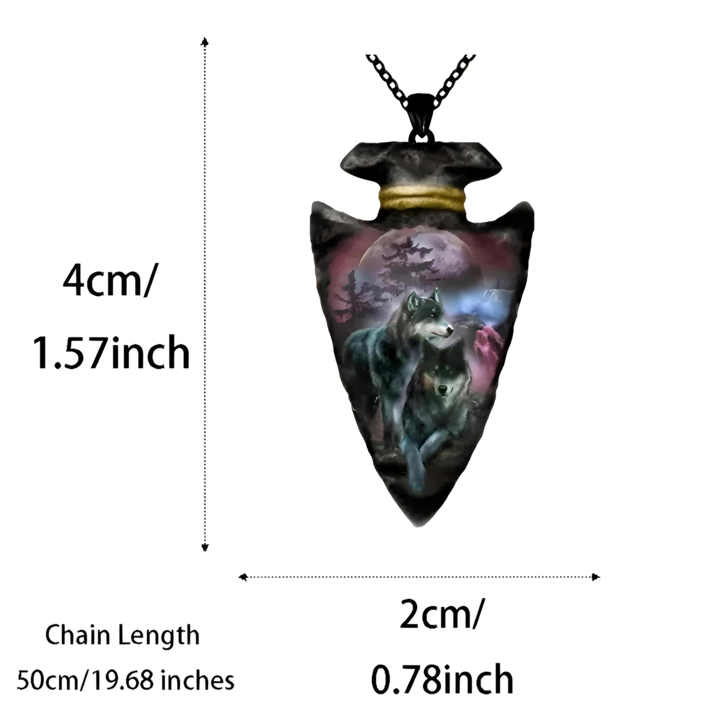 SUPAC Bald Eagle Triangle Pendant Necklace - Fashion-Forward Hip Hop Style - Durable & Bold Accessories for Men - Gift Idea for Every Occasion