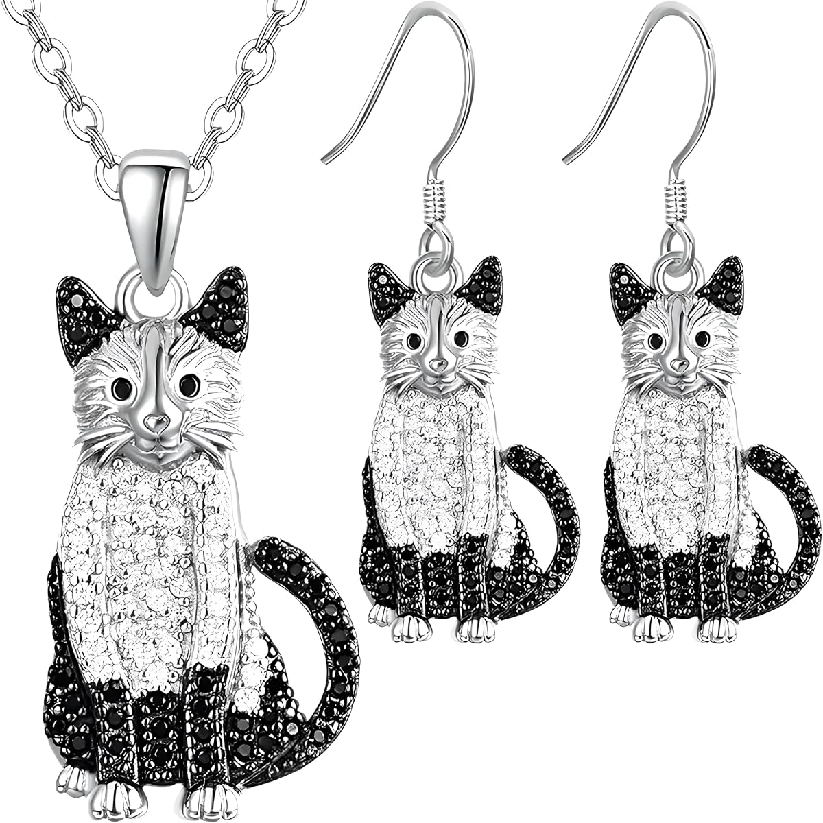 Black and White Cat 3PCS