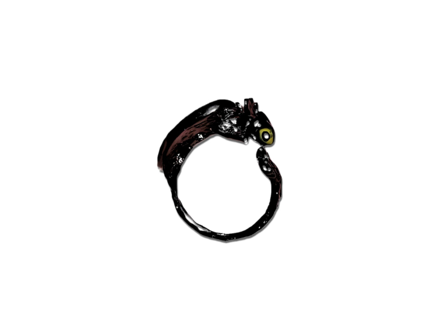 Whimsical Silver Flying Dragon Ring - Unique Animal Shape Design, Adjustable Index Finger Ring for Men or Women, Cute Personality Statement Jewelry, Niche Fashion Accessory