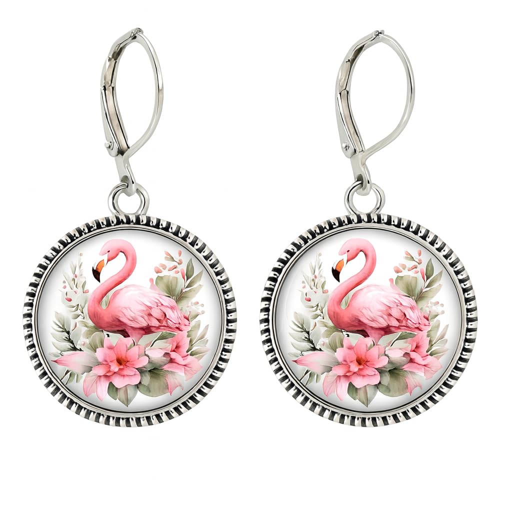 Flamingo Jewelry Earrings - Stainless Steel Pink Earrings, Flamingo Jewelry Gift