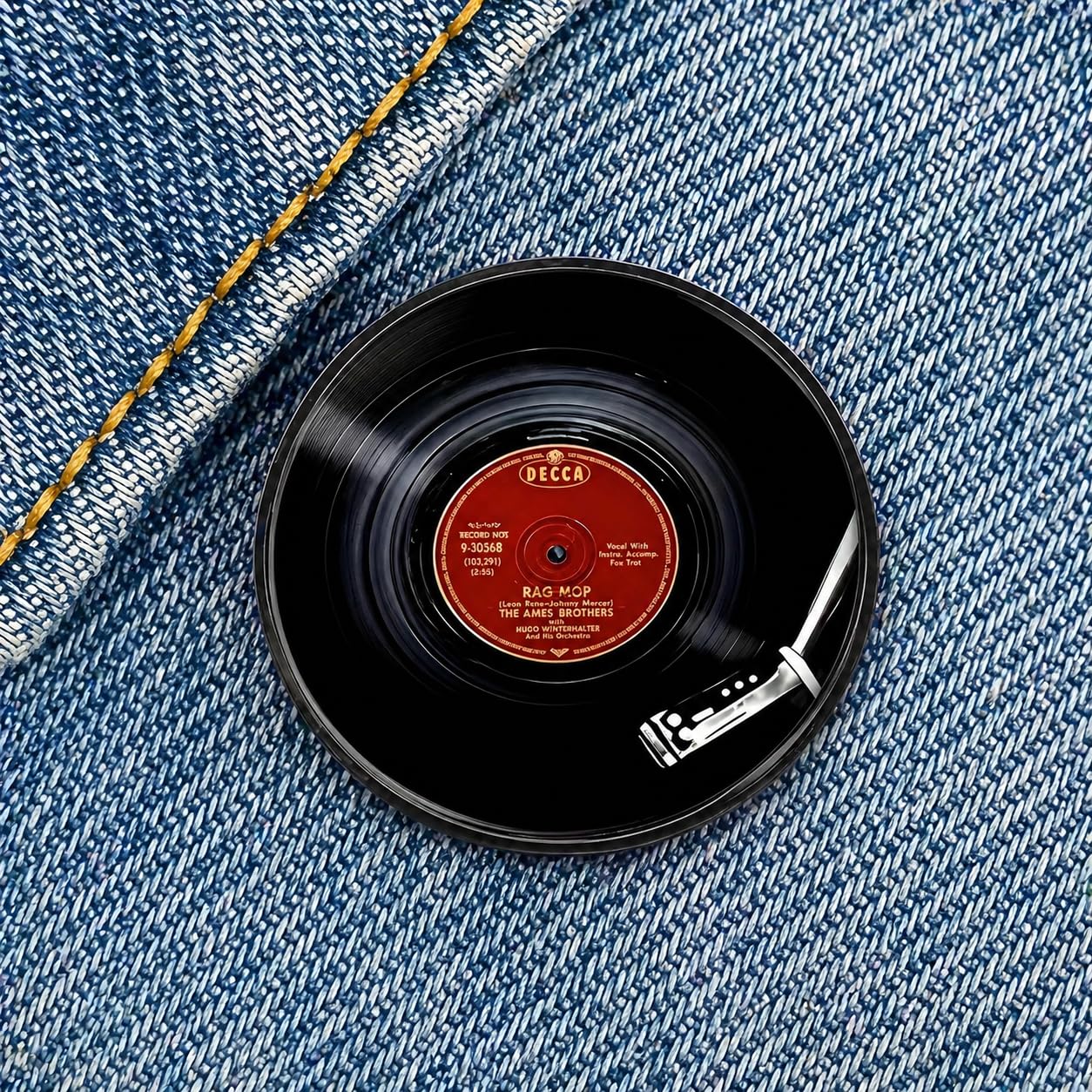 SUPAC Unique Music Record Pendant Necklace - Avant-Garde Fashion Accessory, Eye-Catching Design for Men and Women - Birthday, Christmas Gift or Personalized Jewelry
