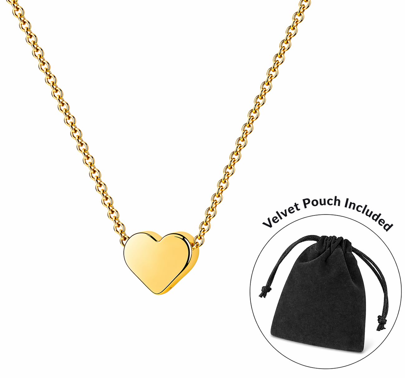 Peach Heart Pendant Necklace For Women - Enchanting Alloy Charm, Adjustable Clavicle Chain for Feminine Grace, Perfect Everyday Jewelry Accessory, Heartfelt Glamour: Petite Gold Heart Necklace - Christmas or Birthday Gift
