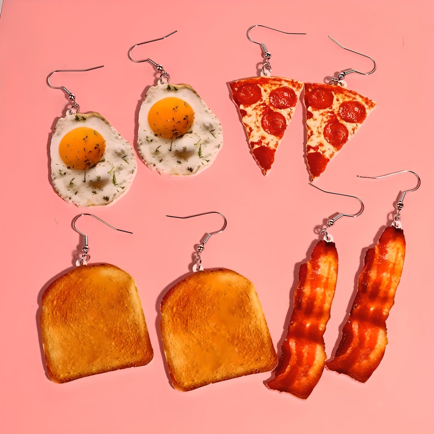 Miniature Food Dangle Earrings, Assorted Desserts and Snacks, Fashion Food Jewelry - Food Earring Gift