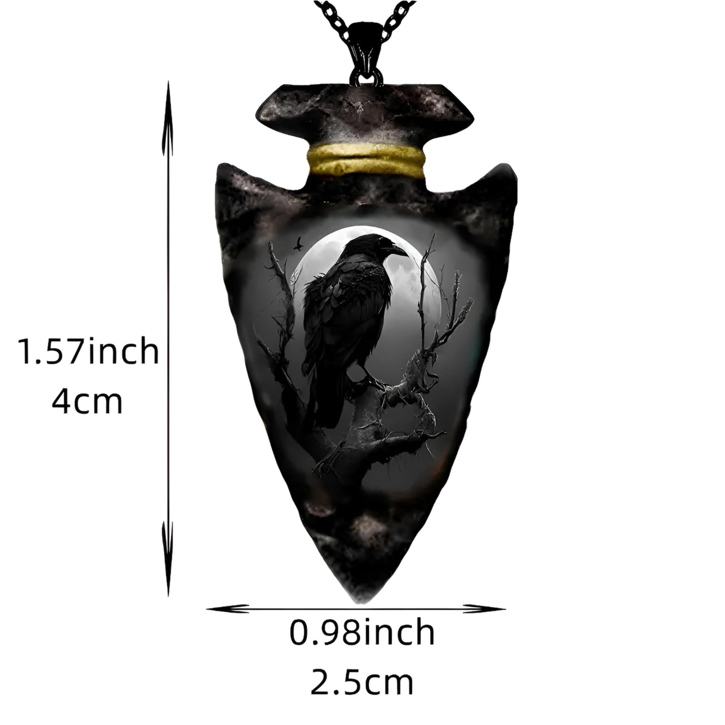 SUPAC Bald Eagle Triangle Pendant Necklace - Fashion-Forward Hip Hop Style - Durable & Bold Accessories for Men - Gift Idea for Every Occasion