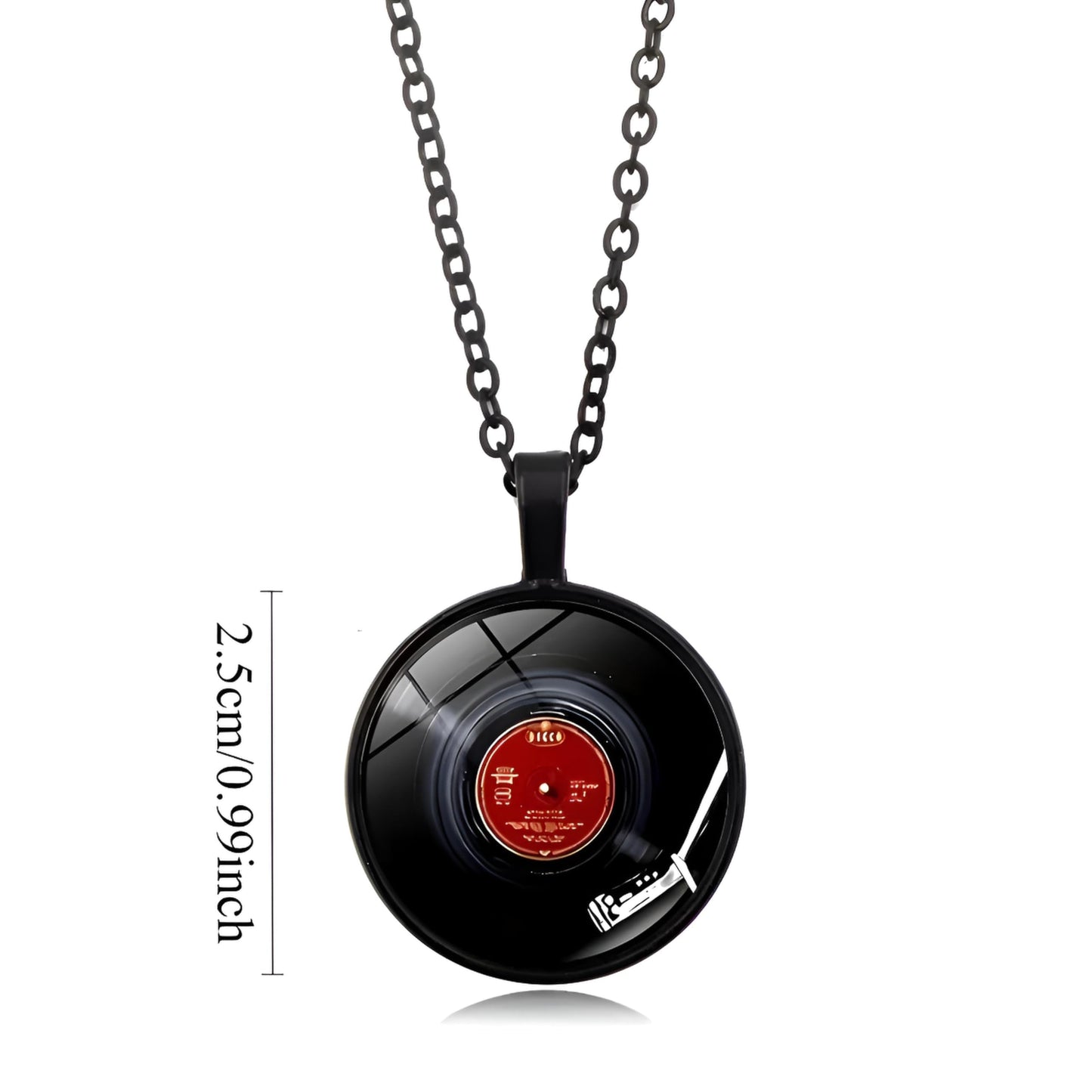 SUPAC Unique Music Record Pendant Necklace - Avant-Garde Fashion Accessory, Eye-Catching Design for Men and Women - Birthday, Christmas Gift or Personalized Jewelry