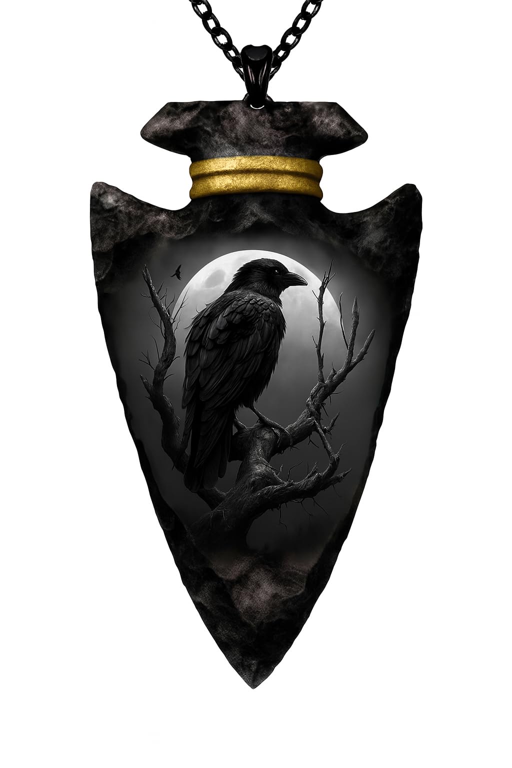 SUPAC Bald Eagle Triangle Pendant Necklace - Fashion-Forward Hip Hop Style - Durable & Bold Accessories for Men - Gift Idea for Every Occasion