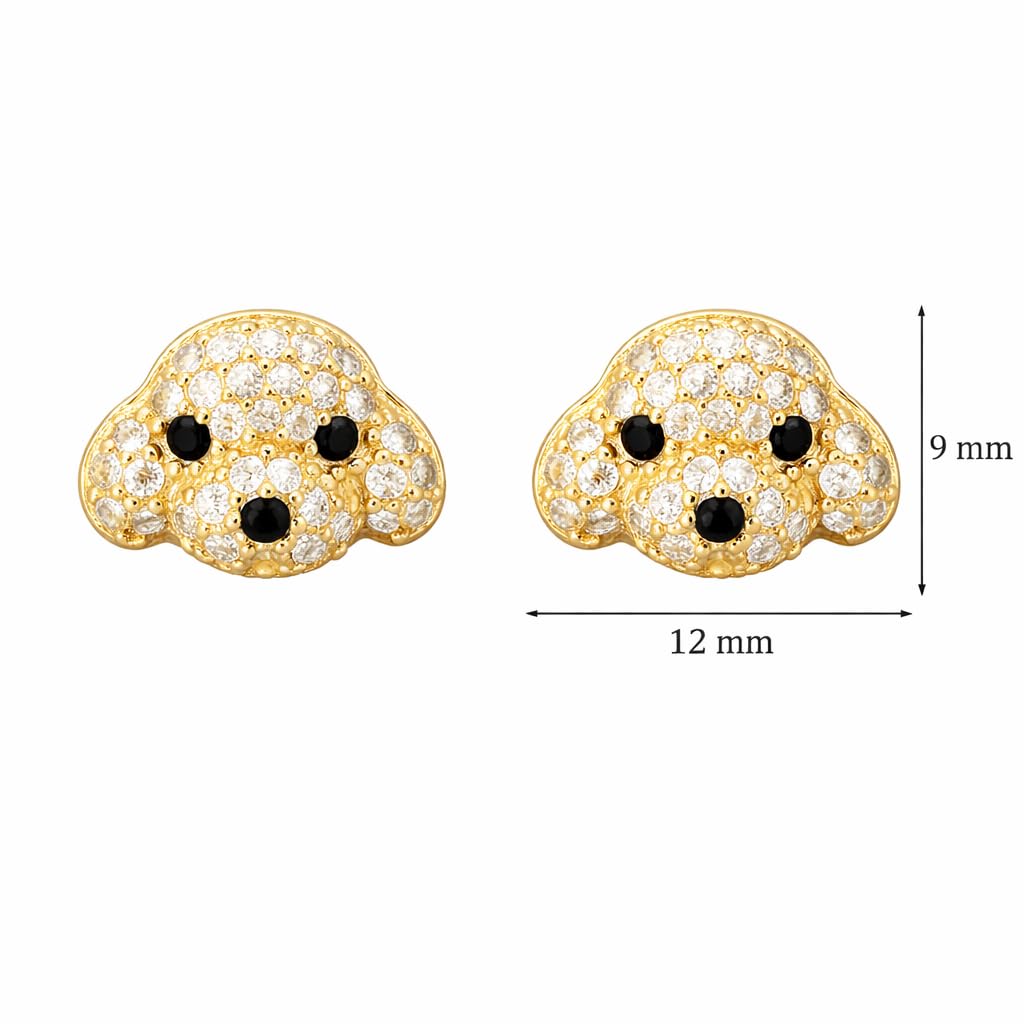 Dog Lovers' Earrings, Different Dog Breed Stud Earrings with Crystals, Rose Gold and Silver Tone - Party, Birthday, or Christmas Gift