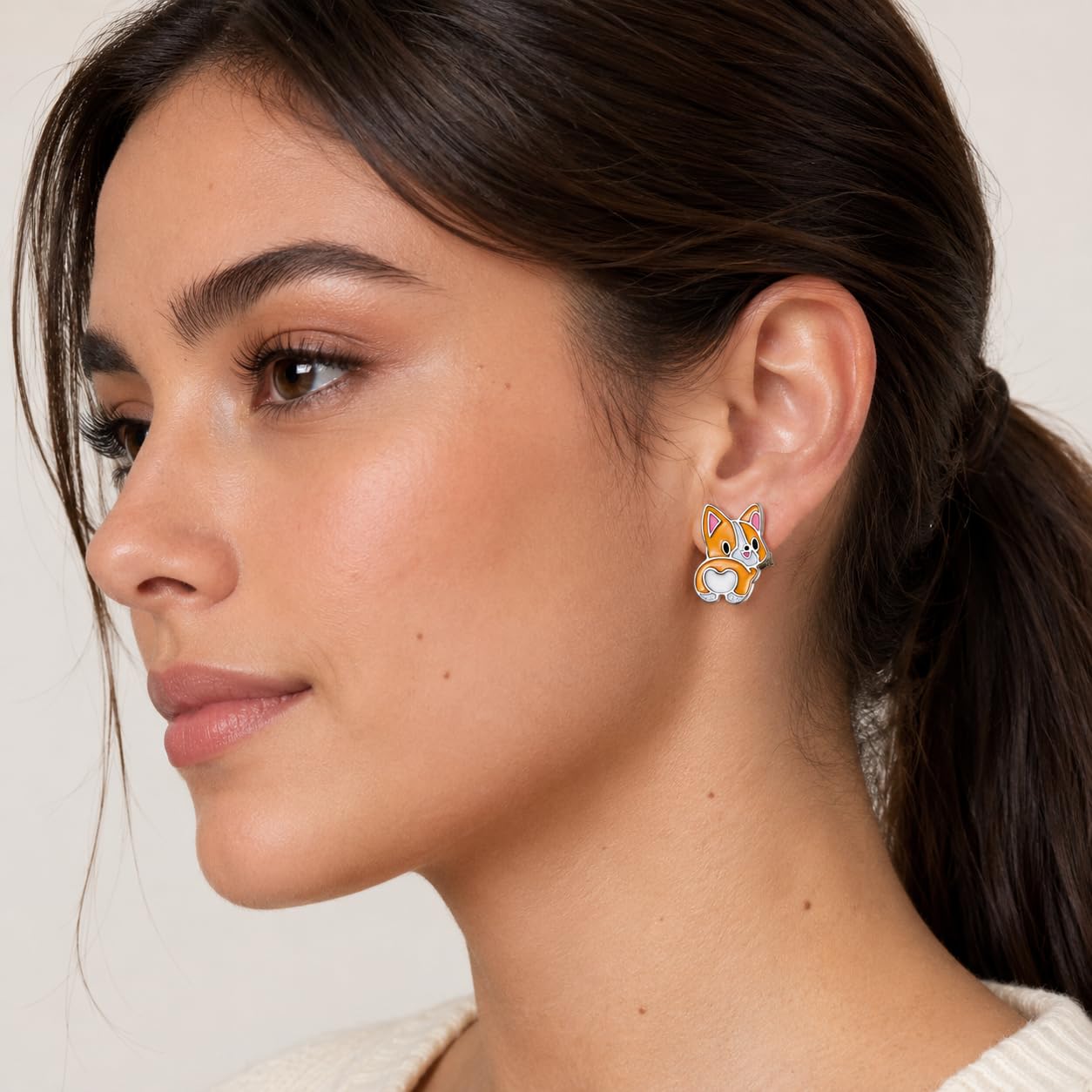 Dog Lovers' Earrings, Different Dog Breed Stud Earrings with Crystals, Rose Gold and Silver Tone - Party, Birthday, or Christmas Gift