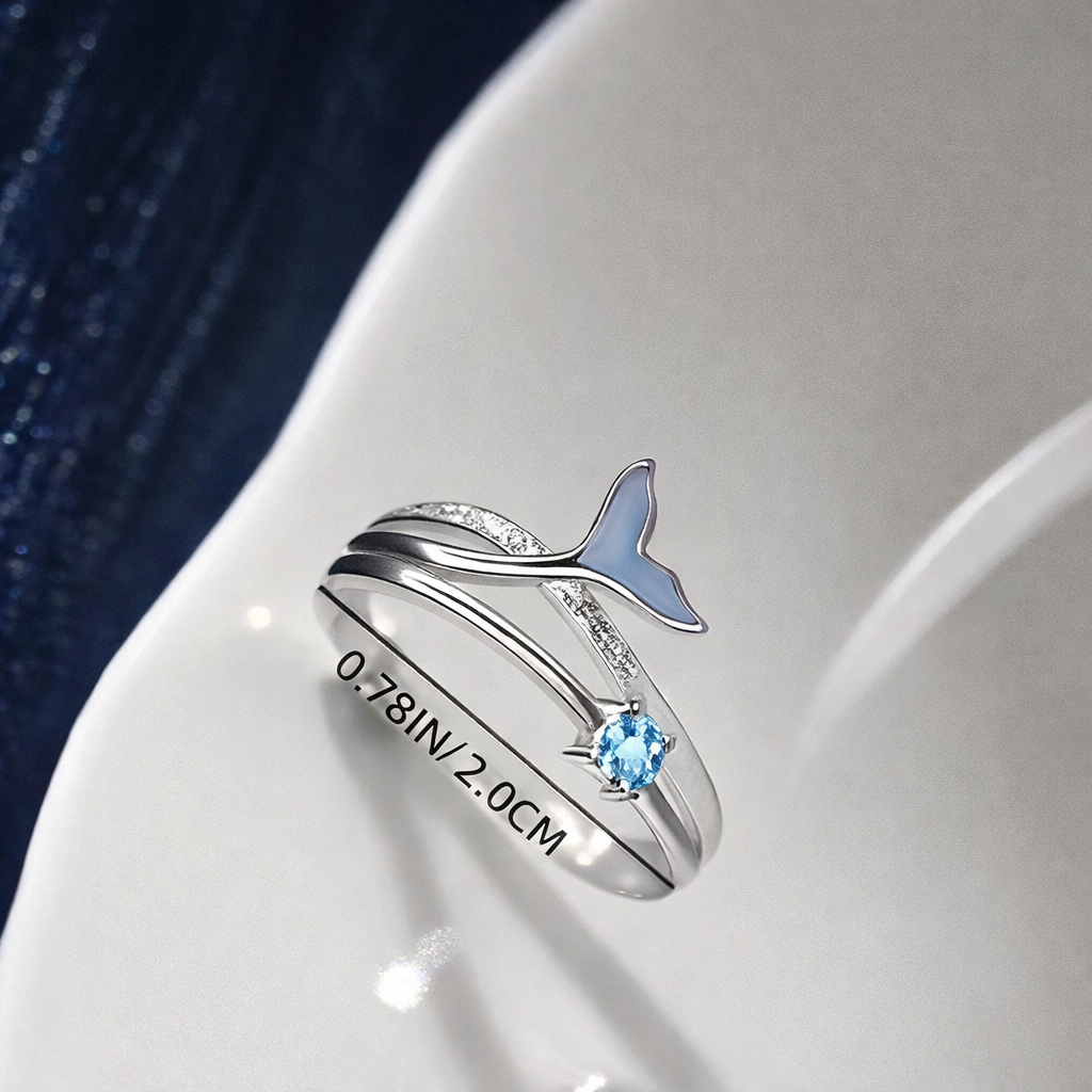 Whale Tail Ring - Stainless Steel Design, Whale and Shark Jewelry Gift