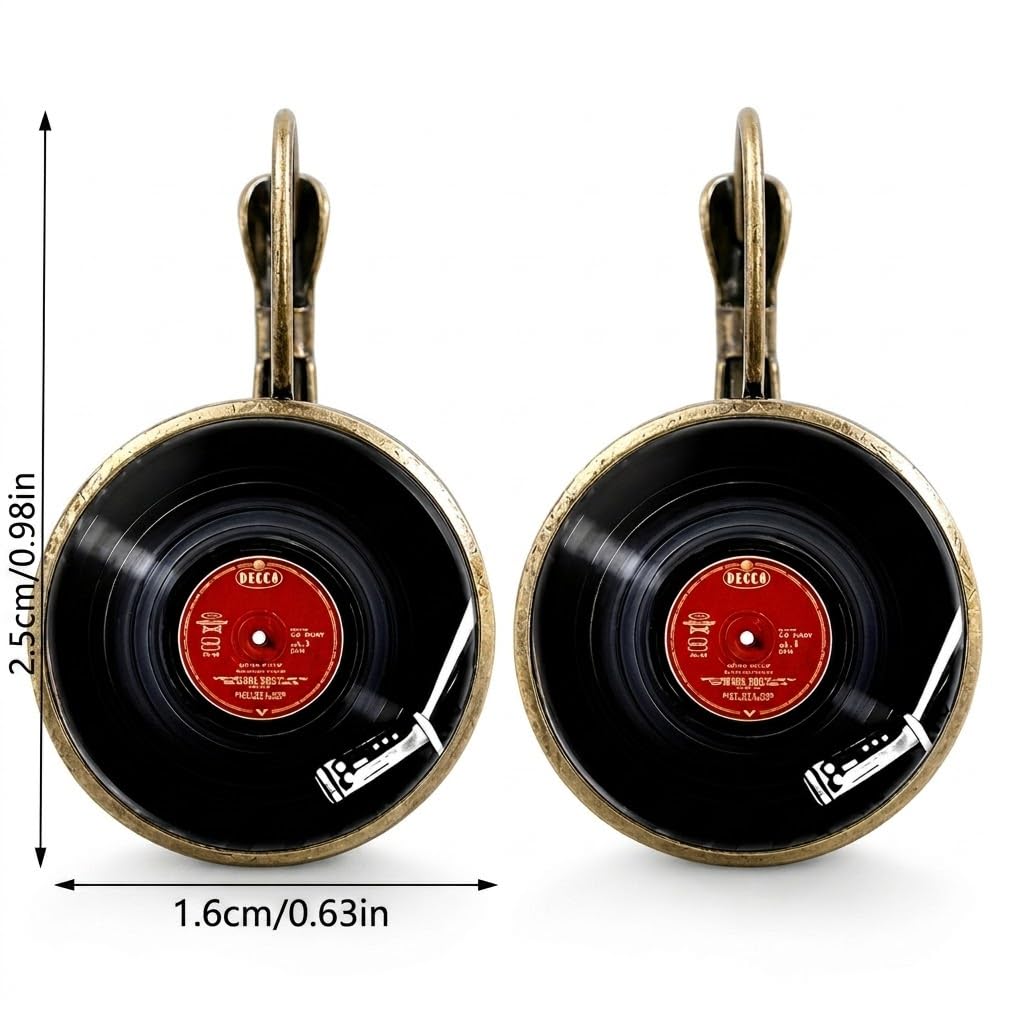 SUPAC Unique Music Record Pendant Necklace - Avant-Garde Fashion Accessory, Eye-Catching Design for Men and Women - Birthday, Christmas Gift or Personalized Jewelry