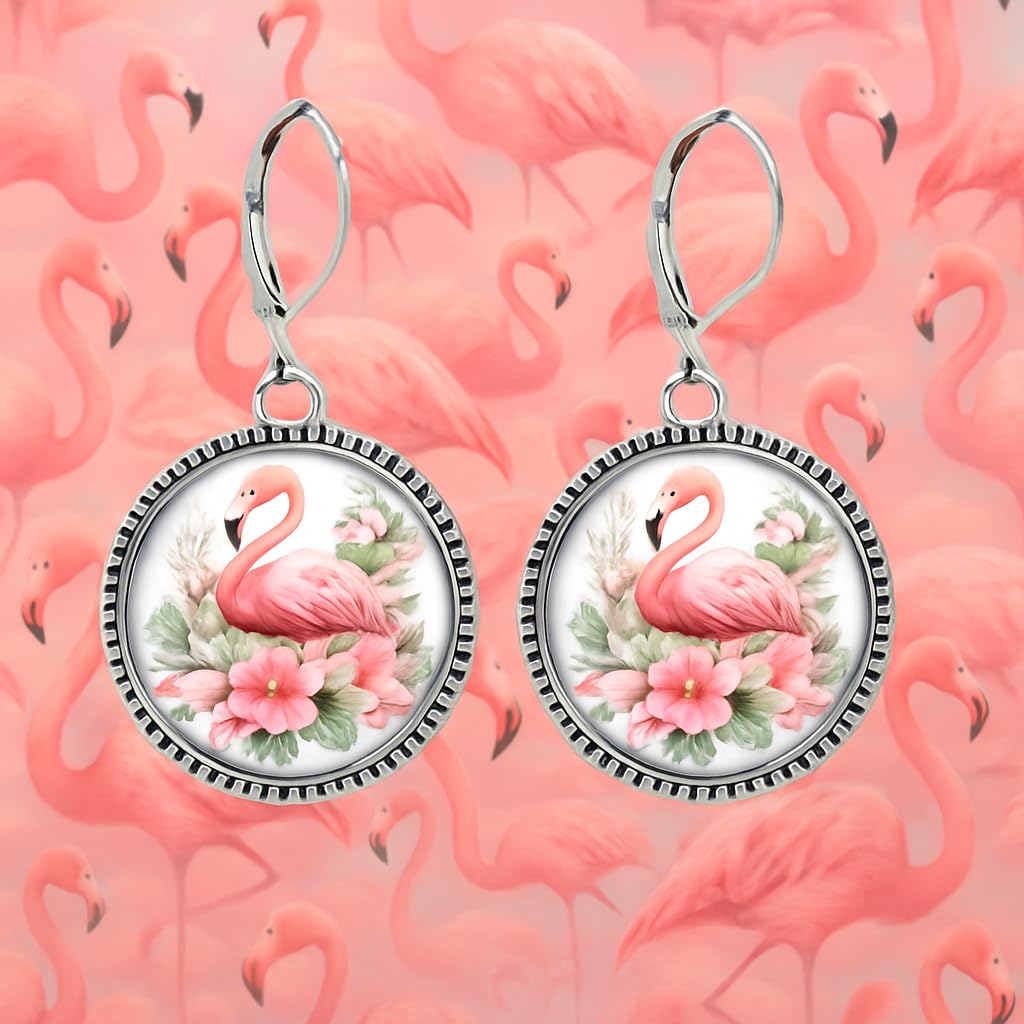 Flamingo Jewelry Earrings - Stainless Steel Pink Earrings, Flamingo Jewelry Gift