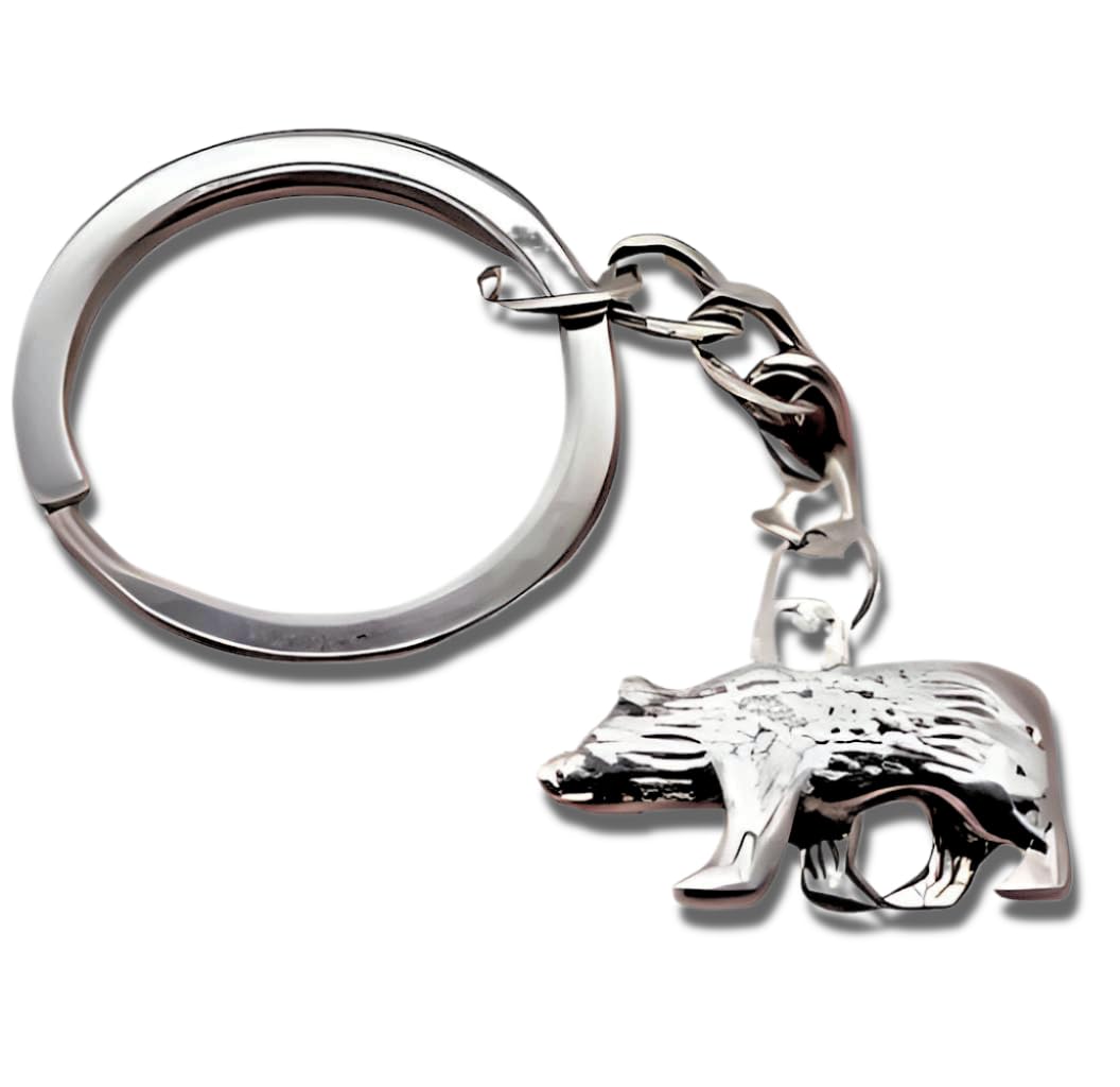 SUPAC New Fashionable Alloy Gold Animal Bear Pendant Key Chain Temperament Bag Car Key Chain Accessory Pendant
