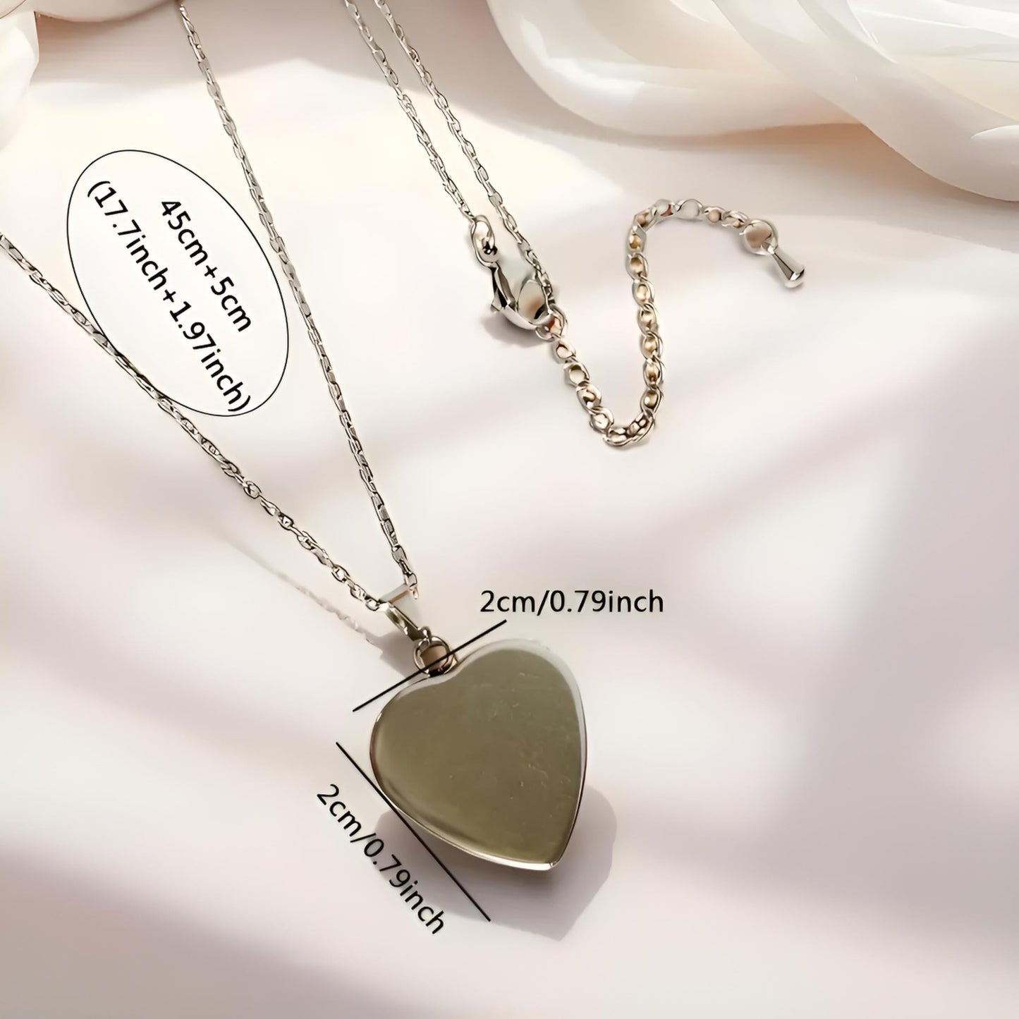 SUPAC Heart-Shaped Koala Beach Scene Pendant Necklace, Silver Chain, 0.79 inch Width