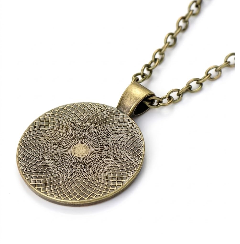 SUPAC Orca Whale Pendant Necklace, Bronze Plated Stainless Steel, Round Glass Cabochon, Hypoallergenic, Shamu Gift - Water Resistant, 19.7 Inch Chain