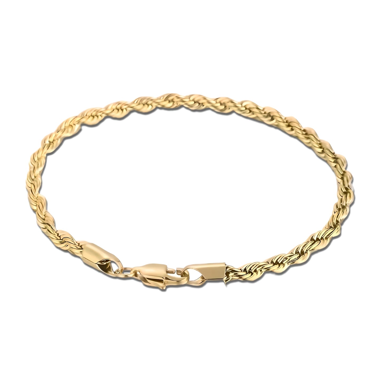 3PCS Stainless Steel Bracelets for Men Gold, Silver, Black Bracelet Twisted Cable Mens Luxury Jewelry Bracelets Gifts