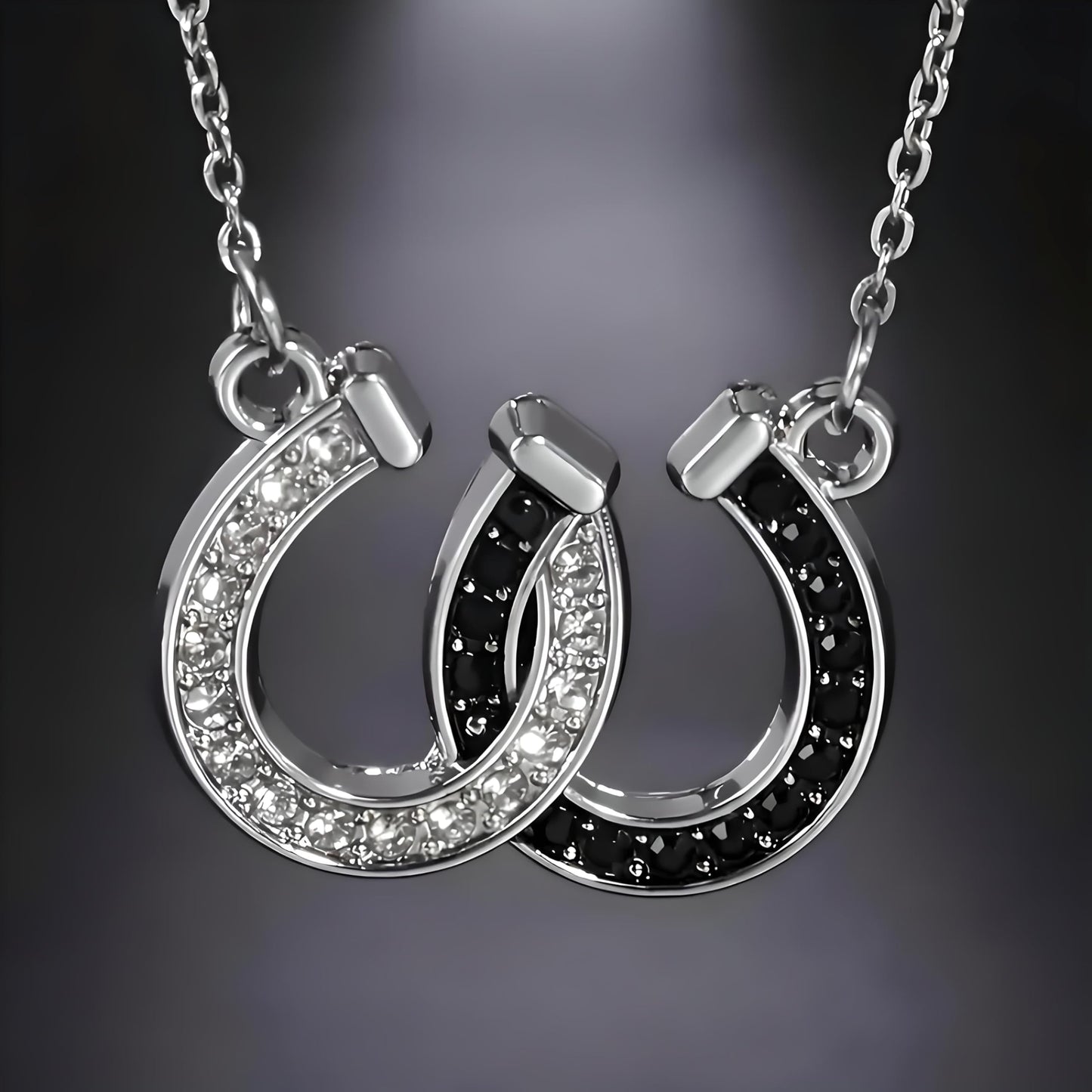 Country Heart Necklace, Infinity Heart Pendant Necklace, Horse Shoe, with 'I Love You Forever' Engraving, Country Women's Jewelry
