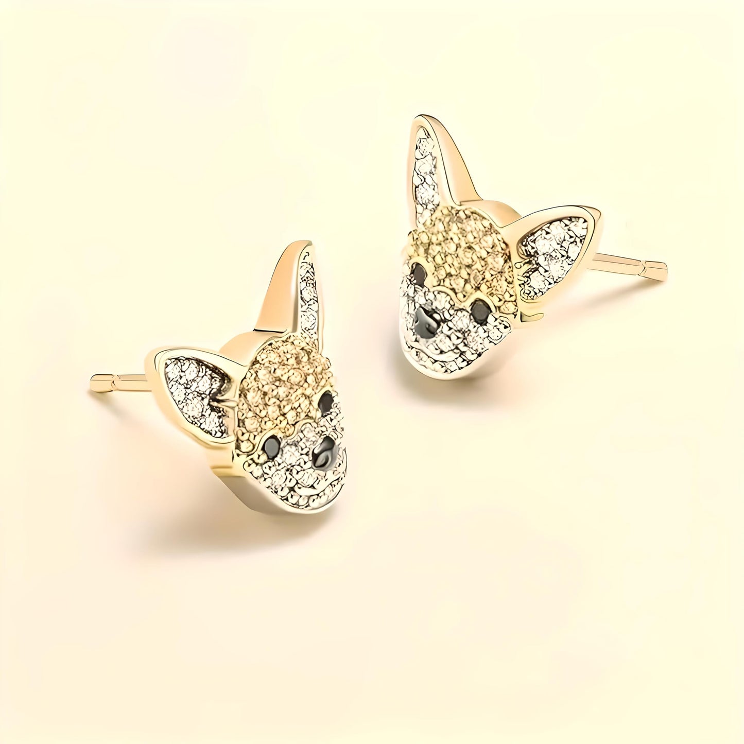Dog Lovers' Earrings, Different Dog Breed Stud Earrings with Crystals, Rose Gold and Silver Tone - Party, Birthday, or Christmas Gift