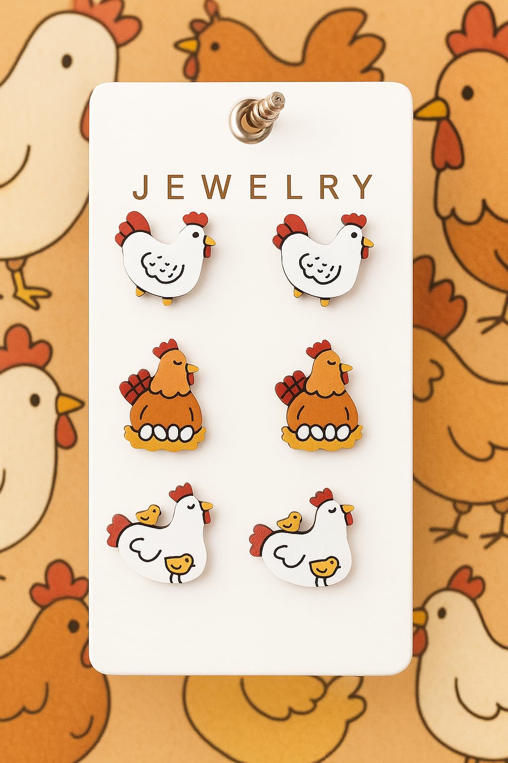 Cute Taco Stud Earrings Set, 3 Pairs of Mexican Cinco de Mayo Food Jewelry, Different Facial Expressions - 0.59 inch