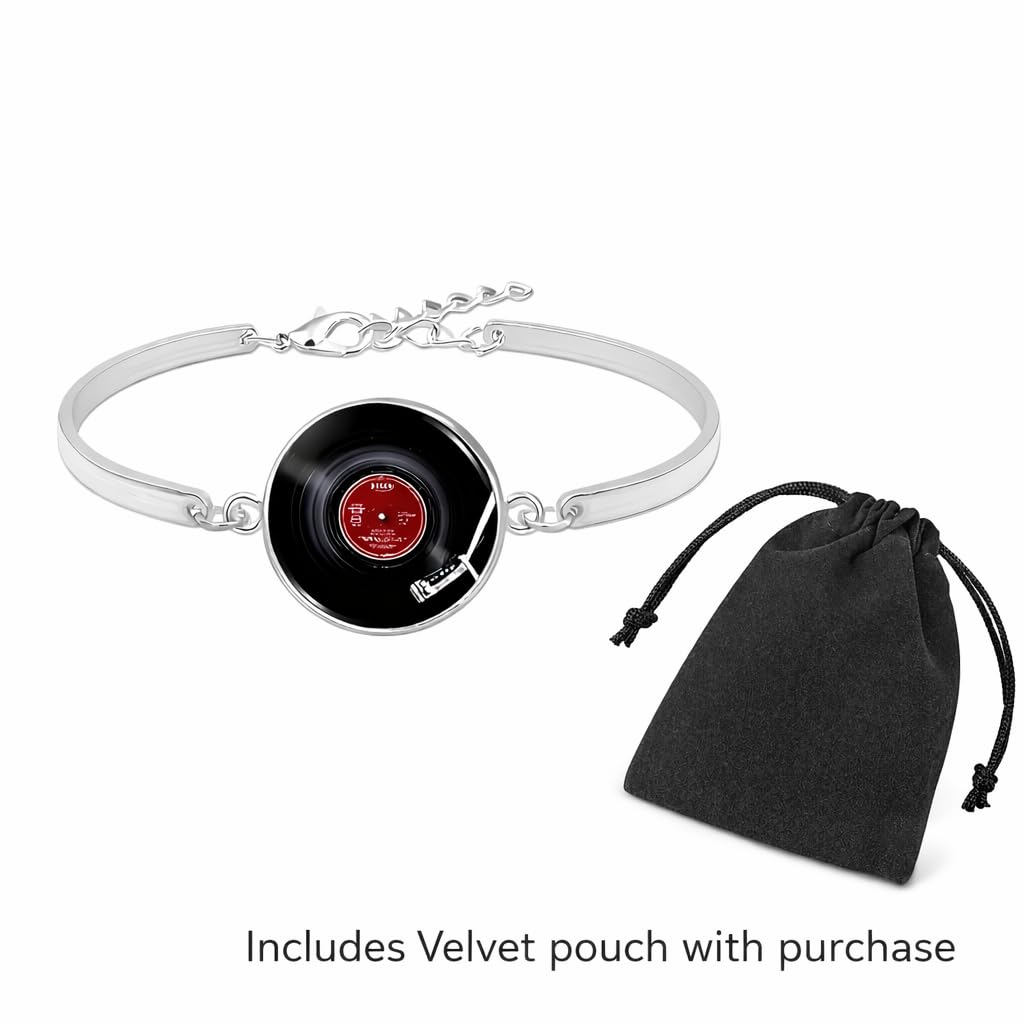 SUPAC Unique Music Record Pendant Necklace - Avant-Garde Fashion Accessory, Eye-Catching Design for Men and Women - Birthday, Christmas Gift or Personalized Jewelry