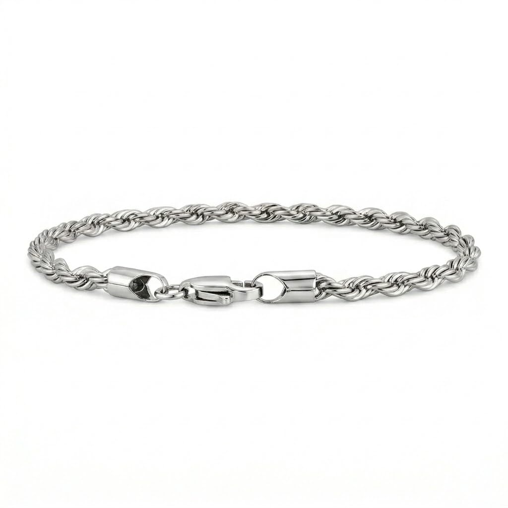 3PCS Stainless Steel Bracelets for Men Gold, Silver, Black Bracelet Twisted Cable Mens Luxury Jewelry Bracelets Gifts