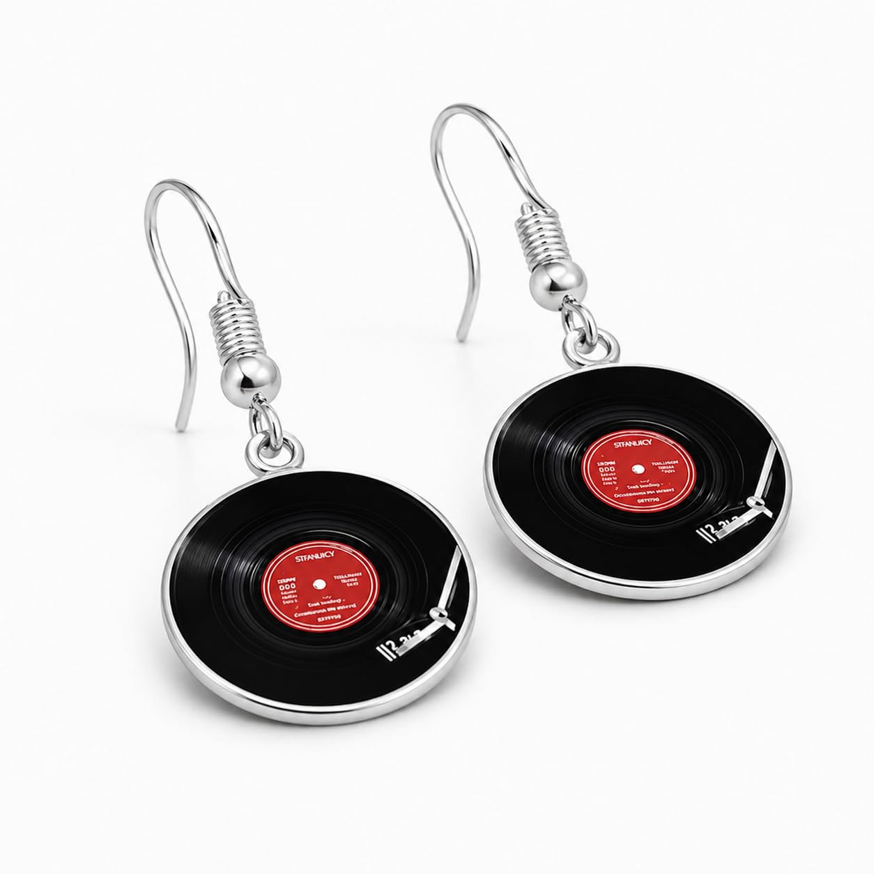 SUPAC Unique Music Record Pendant Necklace - Avant-Garde Fashion Accessory, Eye-Catching Design for Men and Women - Birthday, Christmas Gift or Personalized Jewelry